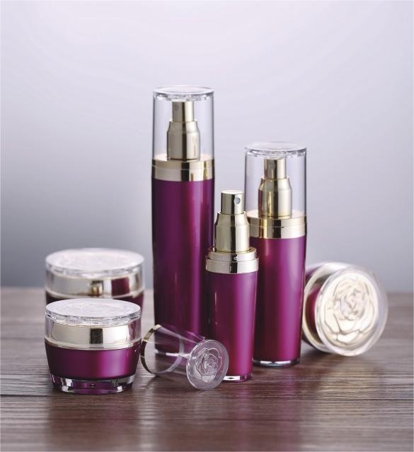 Acrylic lotion bottles and jars